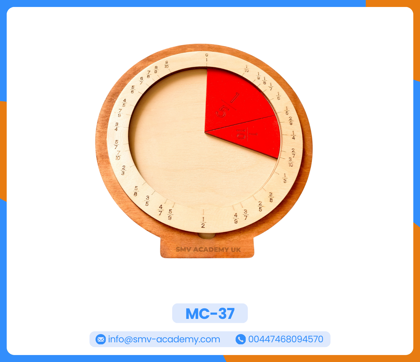 صندوق دوائر الكسور - Fraction circles Box